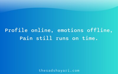 Sad DP quote shayari about emotional distance