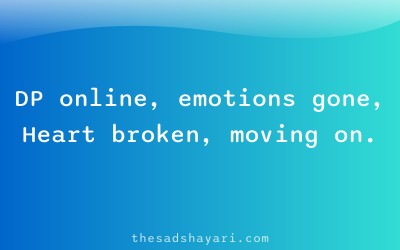 Sad DP quote shayari about emotional detachment