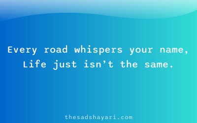 Sad Hindi shayari about old roads and nostalgia