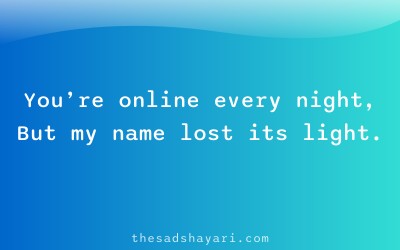 Ignore shayari in Hindi about online silence