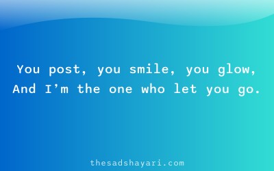 Sad Hindi shayari about seeing someone move on