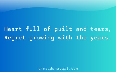 Sad pachtava shayari about guilt in heart