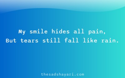 Zindagi sad shayari in Hindi about fake smiles