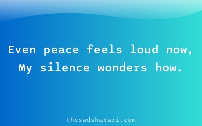 Sad Hindi shayari about pain in silence