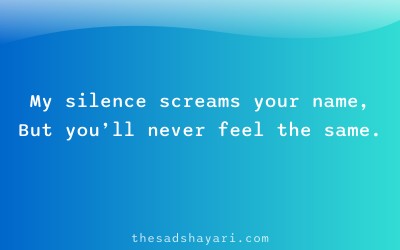 Sad Hindi shayari about pain in silence