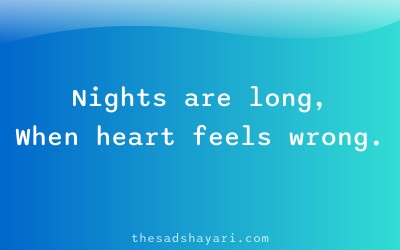 Short WhatsApp sad shayari about sleepless nights