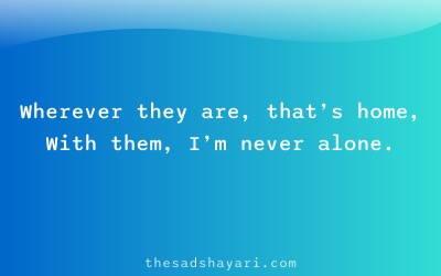 Emotional Hindi shayari about parents being home