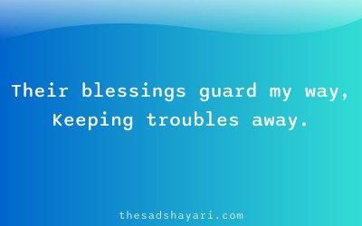 Family emotional Hindi shayari about parents’ blessings