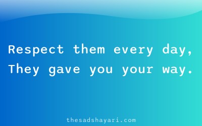 Emotional Hindi shayari about respecting parents