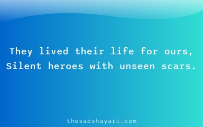 Parents emotional shayari about sacrifice in Hindi