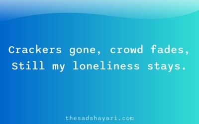Sad Hindi shayari about post festival emptiness