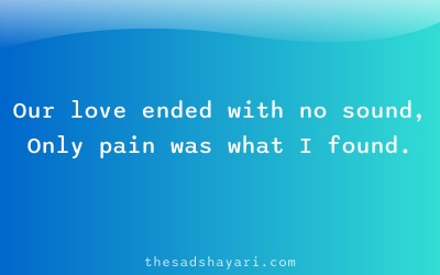 Gujarati sad shayari about love end
