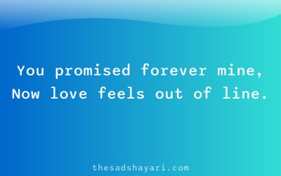 Husband wife sad shayari about broken promises