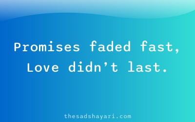 Sad Hindi shayari about broken promises