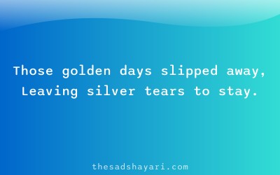 Sad shayari about beautiful old days