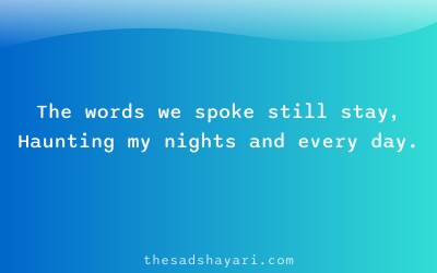 Sad Hindi shayari about haunting old conversations