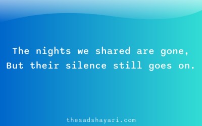 Sad Hindi shayari about nights of old memories