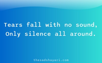 Sad Hindi shayari about silent crying