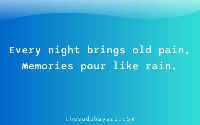Night sad shayari in Hindi about old memories