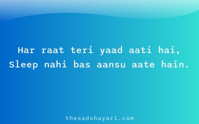 Hinglish sad shayari about sleepless nights