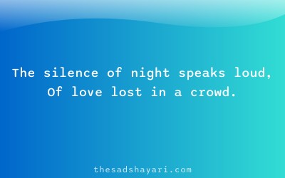 Heart touching Hindi shayari about night silence