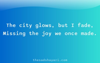 Festival shayari about city lights and loneliness