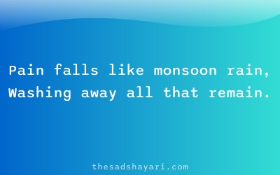 Heart touching sad shayari about rain and sorrow