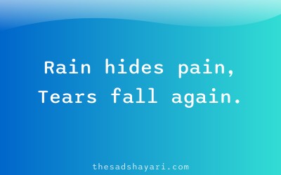 Sad WhatsApp status about crying in rain
