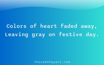 Festival shayari about faded emotions