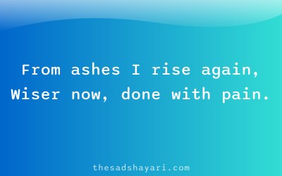 Motivational Hindi shayari about rebirth after pain