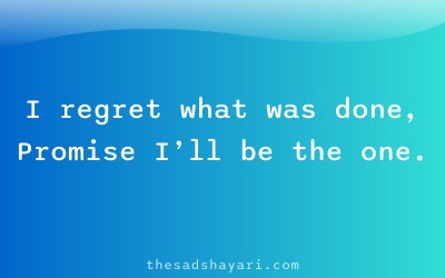 Sorry shayari about promise after apology