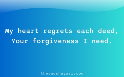 Maafi mangne ki shayari in Hindi about regret