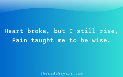 After breakup motivational shayari about rising again