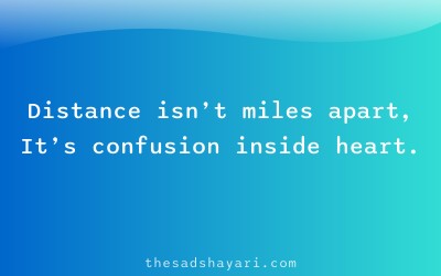 Sad Hindi shayari about emotional distance