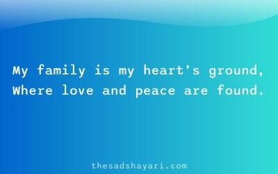 Family emotional shayari in Hindi about love and roots