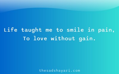 Painful life poetry about learning from pain