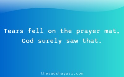 Prayer dua shayari about crying on prayer mat