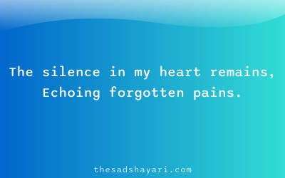 Sad Hindi shayari about heart’s silence