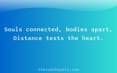 Long distance sad Hindi shayari about soulful bond