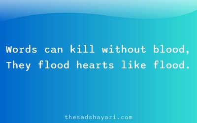 Sad Hindi shayari about verbal insult pain