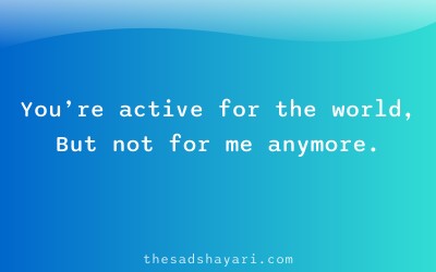 Ignore shayari in Hindi about being ignored online