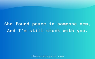 Sad Hindi shayari about girlfriend moving on