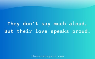 Emotional Hindi shayari about silent love of family