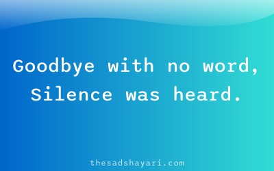 Sad WhatsApp status about silent goodbye