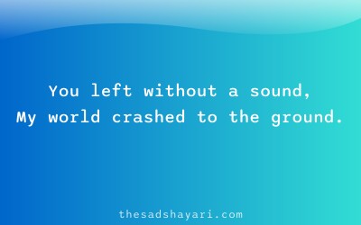 Sad shayari for boyfriend about sudden goodbye