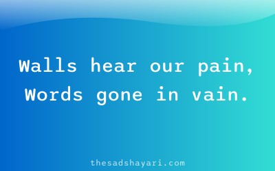 Sad Hindi shayari about empty home after fights