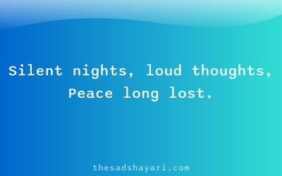 Dard bhari raat shayari in Hindi about loneliness