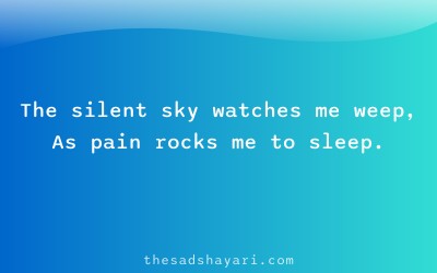 Heart touching night sad shayari in Hindi about silent sky