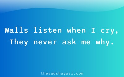 Alone sad shayari in Hindi about crying in silence