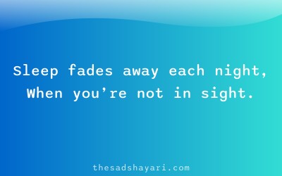 Sad Hindi shayari about sleepless long distance nights